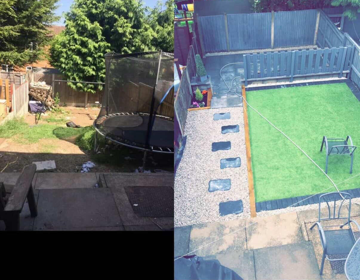 recent picutre of a before and after of job we carried out